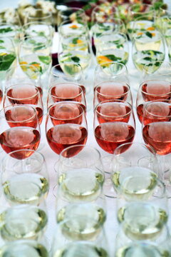 Elegant Rows of Rose, White Wine Infused Water