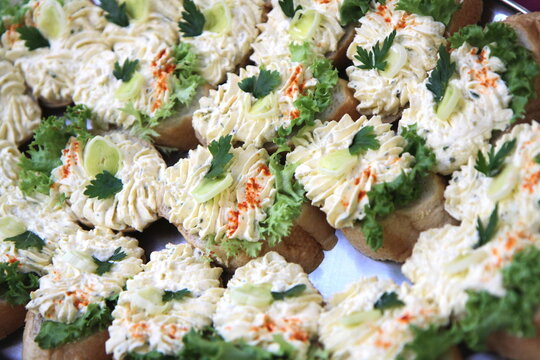 Gourmet Savory Canapes Abundance Top Down