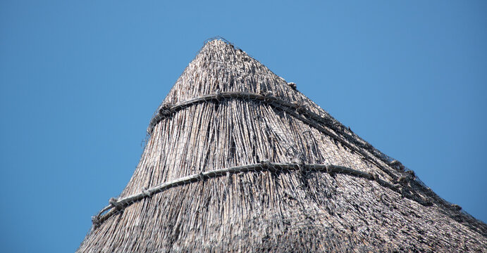 Detail of a thatched roof at Abbotsbury Dorset