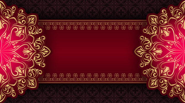 Luxury background with golden mandala ornament