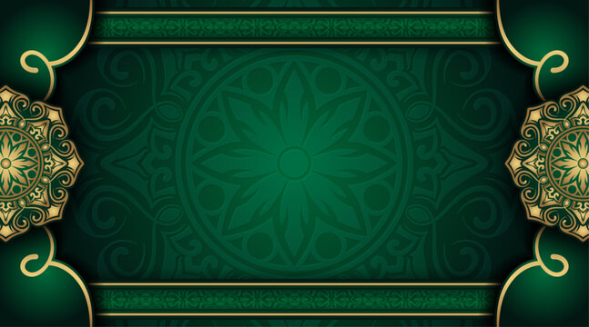 Luxury background with gold mandala ornament