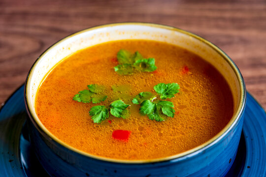 Azeri Style Chicken Vegetable Soup With Parsley