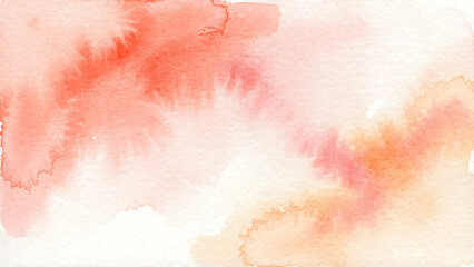 Fototapeta premium Soft Coral Peach Watercolor Abstract Background Texture