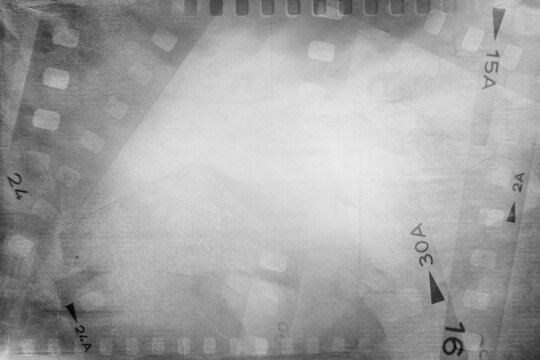 Film negatives grey background