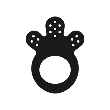 Baby teether toy vector icon