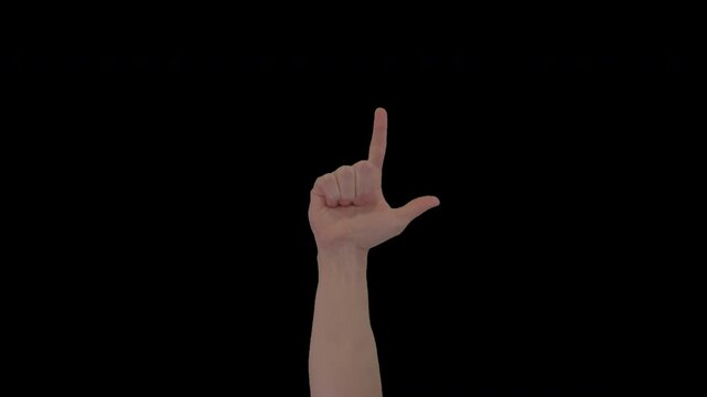 Loser Big L Hand Gesture Alpha Channel