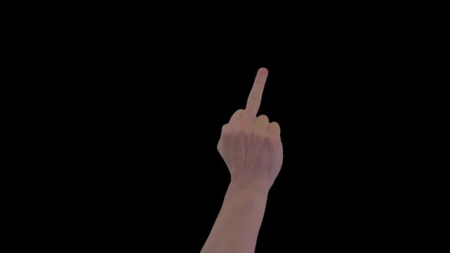 Flip Bird Hand Gesture Alpha Channel