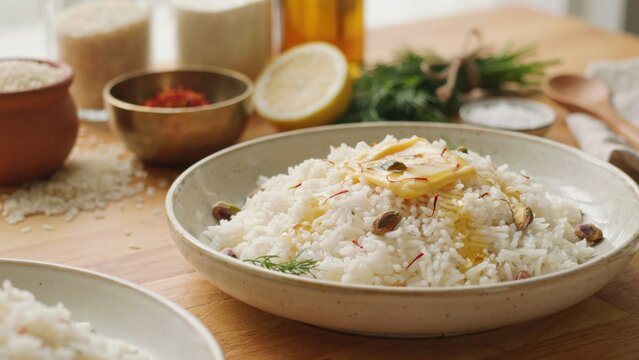 The national dish of the Iranian cuisine. 
Chelow (Chelow or Chilaw) is the basis of all Iranian (Persian) cuisine. Rice is often flavored with pieces of butter.