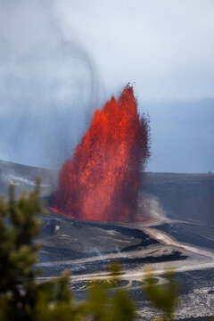 Lava Fountaining Kilauea Hawaii