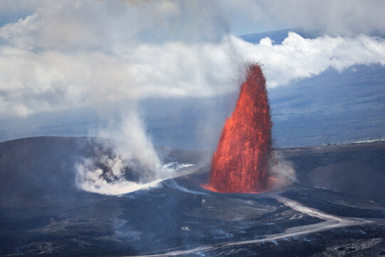 Lava Fountaining Kilauea Hawaii
