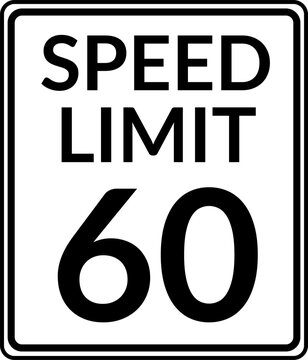 Speed Limit 60 mph Traffic Sign