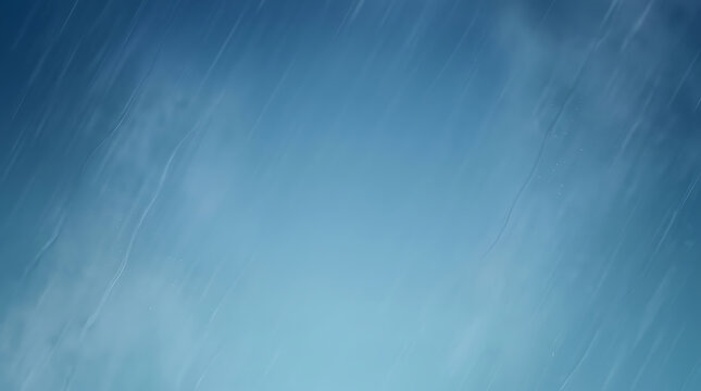 Blue Gradient Rain Texture Background with Abstract Water Streaks