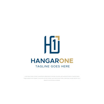 Letters IH and 1H Logo, for business with IH HI 1H H1 initials