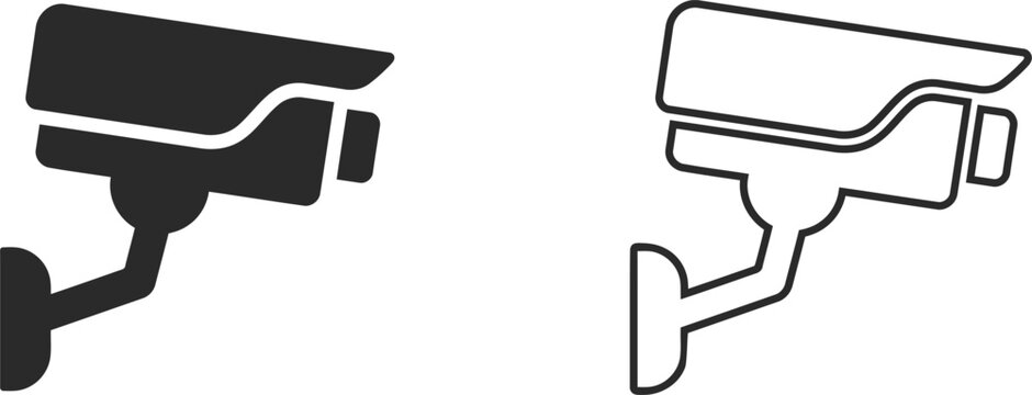 Security cameras vector illustration with security