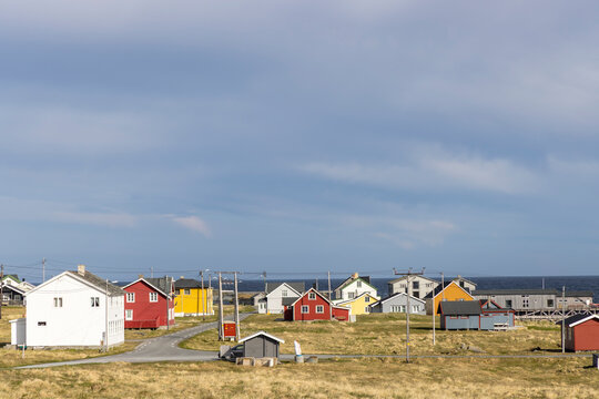 Hamningberg on Varanger Peninsula ist Start/End of Varanger scenic route in Finnmark county, Norway