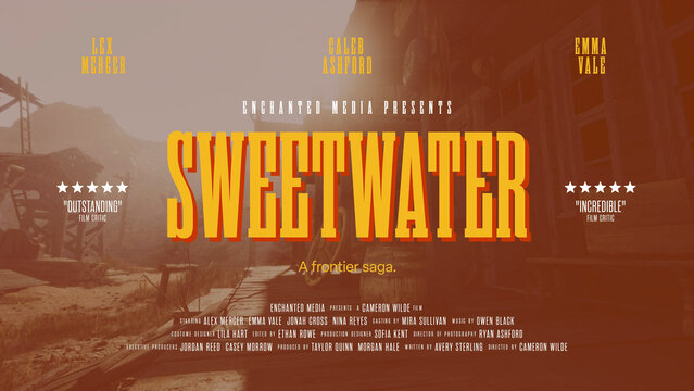 Classic Period Western Cinematic Movie Title Card