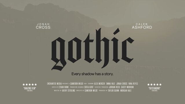 Gothic Fantasy Cinematic Movie Title Card