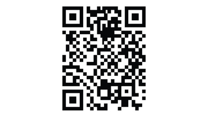 Fototapeta premium Detailed black and white square matrix quick response code for modern digital scanning and data