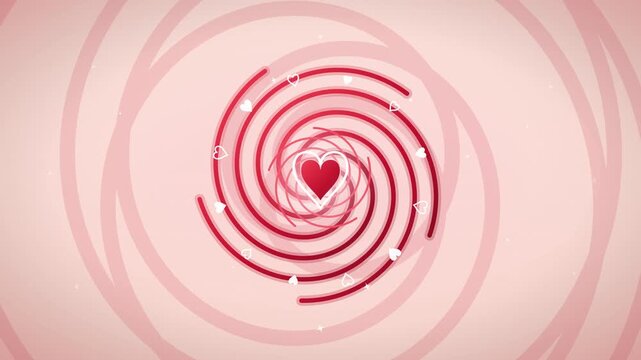 Looping Contemporary Digital Artwork with Elegant Red Swirls