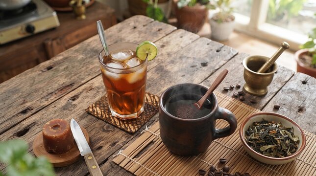 Ice tea and cofee