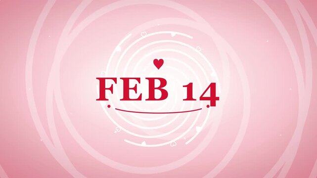 Modern Digital Valentine Date Reveal with Elegant White Shapes