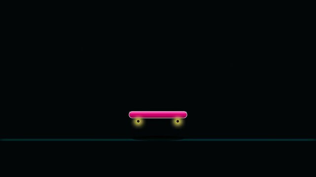 a skateboard performing an aerial trick against a black surface for sustainable commuting during a festive golden week to demonstrate agility and urban mobility transitions