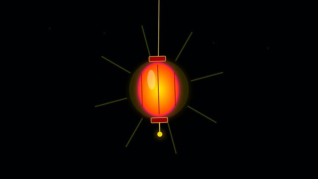 a series of glowing chinese lanterns flicker with light during golden week festivities while providing radiant illumination for sustainable commuting in this minimalist graphic design sequence