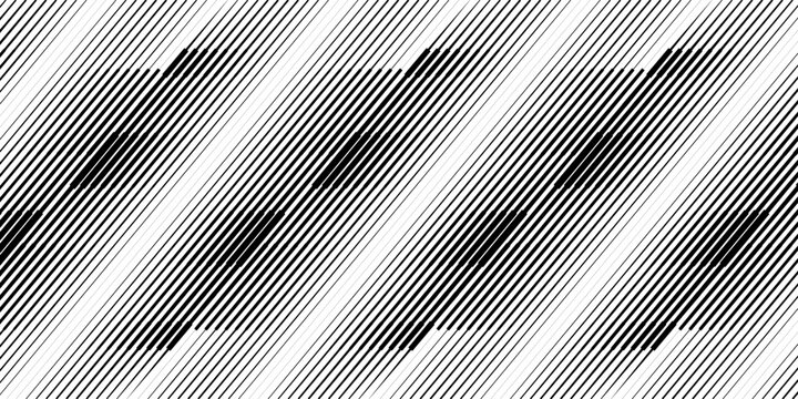 Black and white abstract geometric pattern with smooth transition of diagonal lines effect for modern background and jersey design element. Editable graphic resource. Vector eps 10