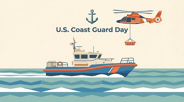 U.S. Coast Guard Day - Honoring Maritime Service and Rescue Operations.
