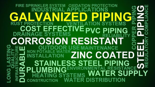 Galvanized Piping Word Cloud