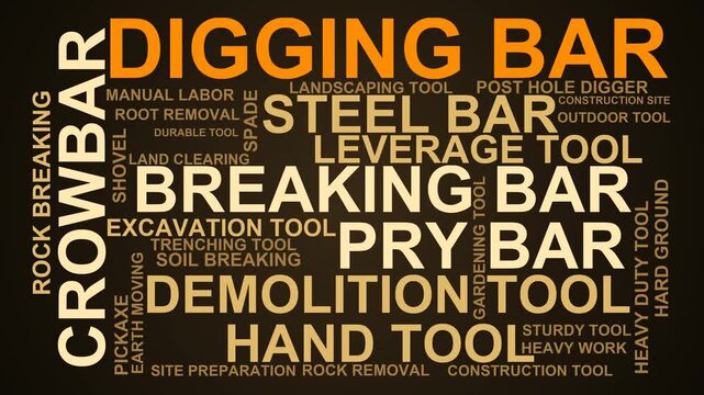 Digging Bar Word Cloud
