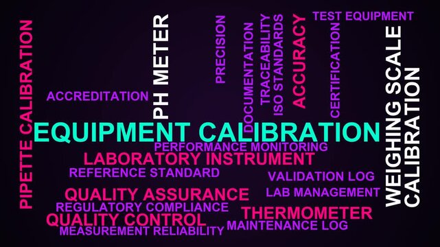 Equipment Calibration Word Cloud