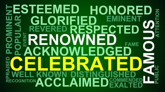 Celebrated Word Cloud