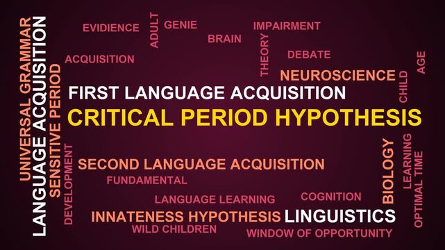 Critical Period Hypothesis Word Cloud