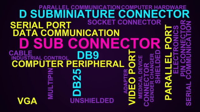 D Sub Connector Word Cloud