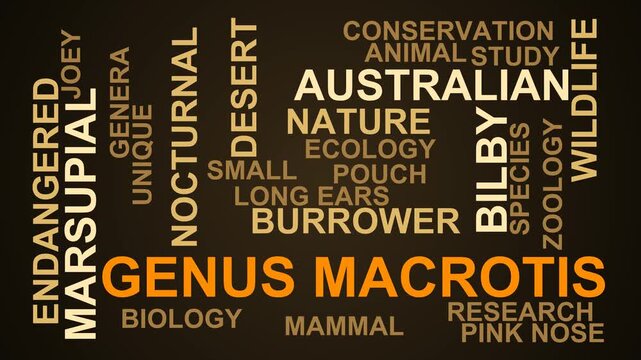 Genus Macrotis Word Cloud