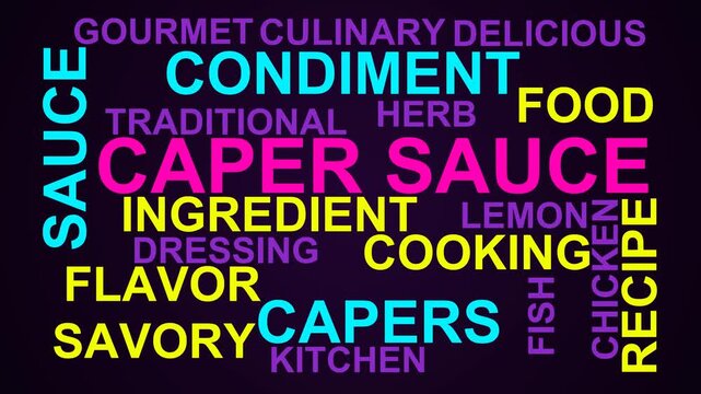 Caper Sauce Word Cloud