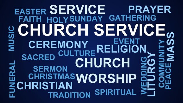 Church Service Word Cloud