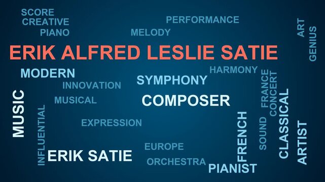 Erik Alfred Leslie Satie Word Cloud