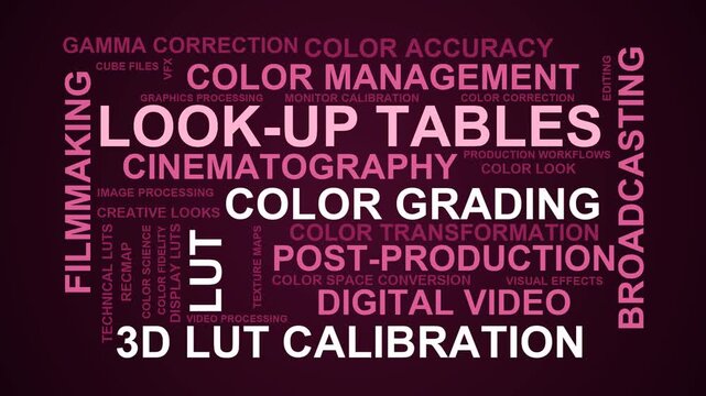 Look-Up Tables Word Cloud