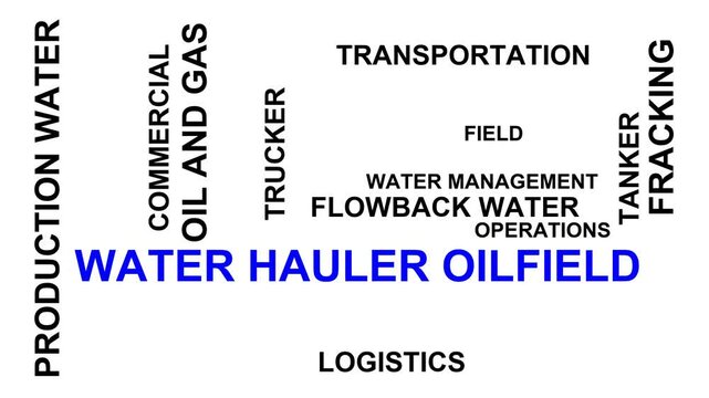 Water Hauler Oilfield Word Cloud