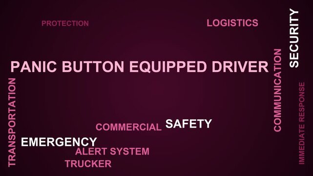 Panic Button Equipped Driver Word Cloud
