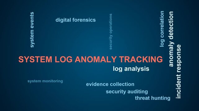 System Log Anomaly Tracking Word Cloud