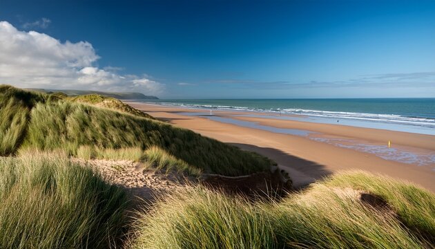 Sand Dunes And Woolacombe Beach
