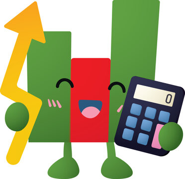 Charming cartoon characters represent financial growth