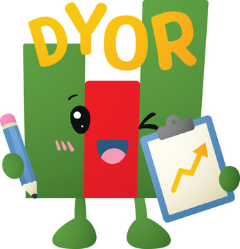 Charming cartoon character holds pencil and clipboard
