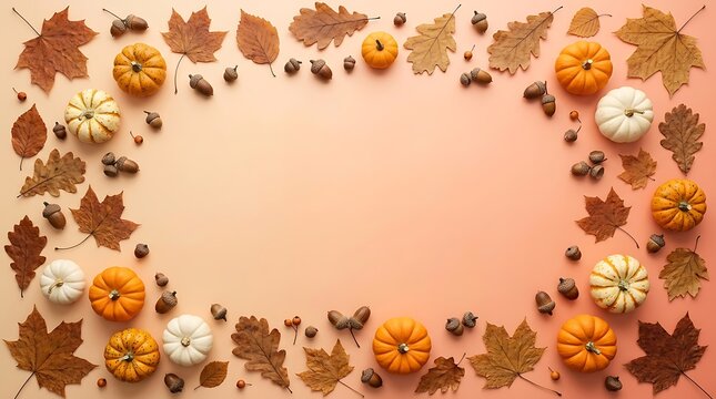 Glowing Jack O Lantern with Autumn Maple Leaves