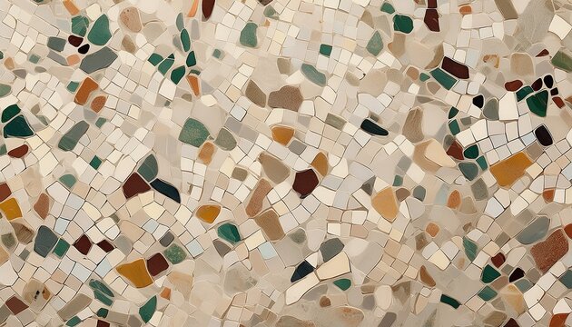 Piso De Terrazo Claro Texturas De Piedras Mosaico