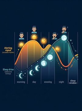 Circadian rhythm and sleep drive biological clock chart