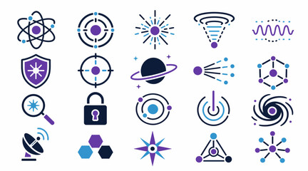 Colorful flat design science and technology icons set. © Bay